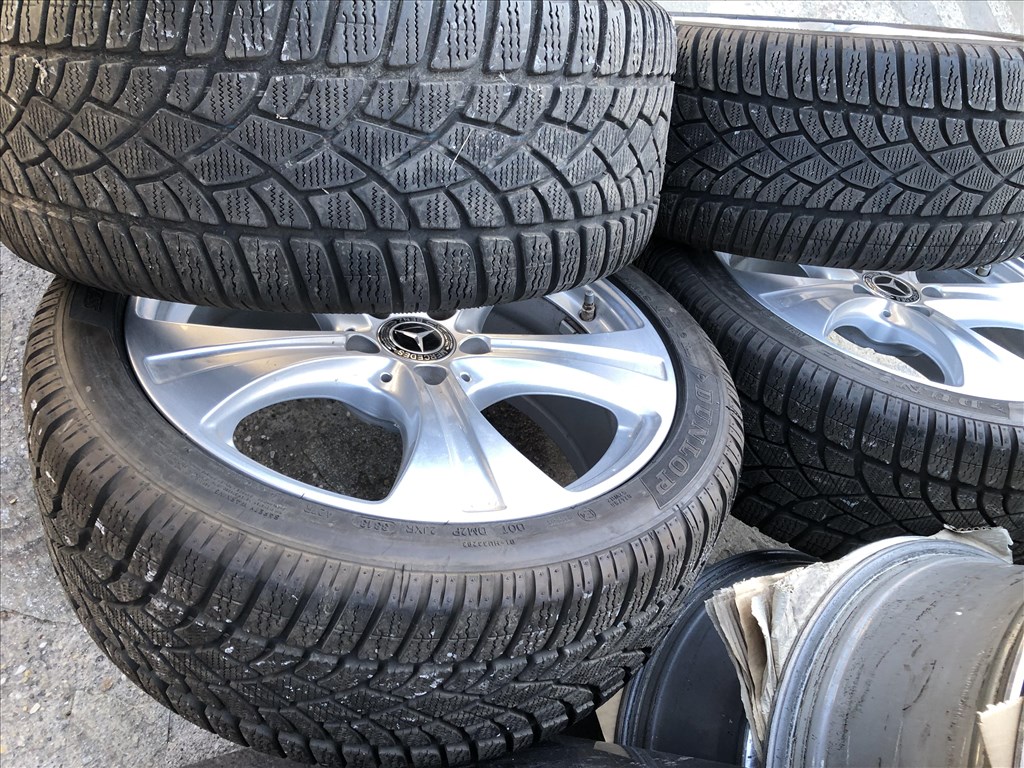  5x112 lyukosztású 18" újszerű gyári alufelni, 245/40 kiváló profilú Dunlop téli gumi Mercedes Audi 11. kép
