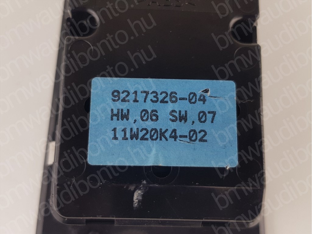 BMW 3 (E90) Sofőr oldali (négyes / kettes) elektromos ablakemelő kapcsoló (9217326, 61319217326, 61319155501, 61319132127, 61316948623) 2. kép