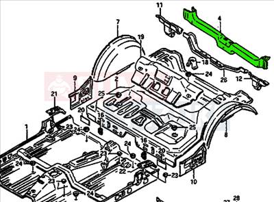 Maruti 800 fenéklemez zárórész 65420-84000