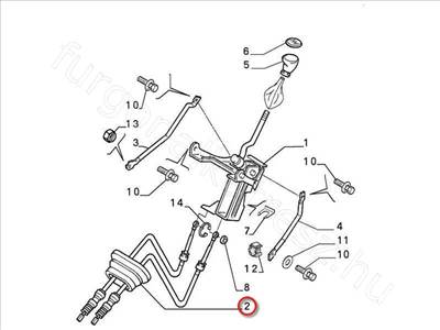 Váltóbowden - JUMPY, SCUDO, EXPERT - 1480716080, 2444G9 -  - FIAT eredeti Eredeti új 1480716080