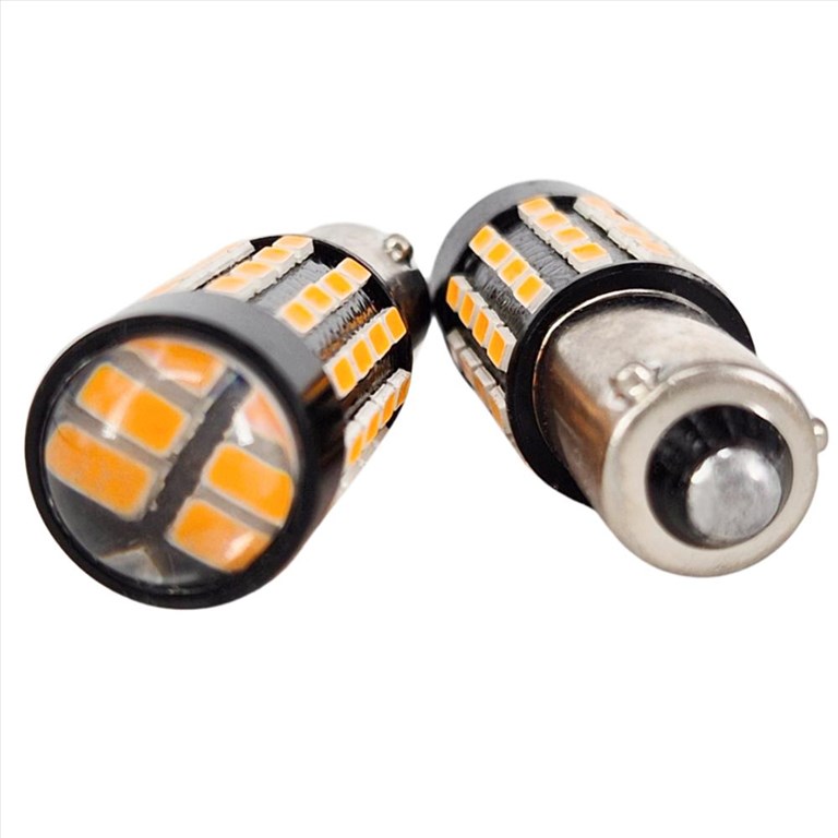 H21W BAY9S LED index - irányjelző izzó égő borostyán sárga - narancssárga Canbus 2db-os készlet✔️ 5. kép