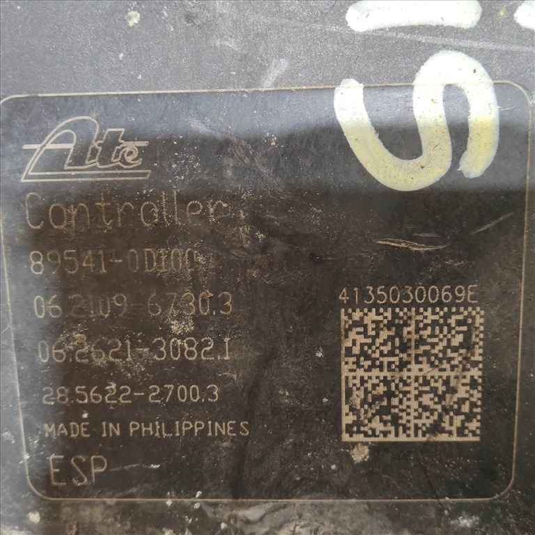 Toyota Yaris III. 2011-2014 Abs 89541-0D100 , 06.2102-2605.4, 44540-UD020 7. kép