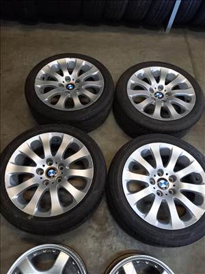  BMW E90/91/92 5x120-as 8x17" használt (gyári felni) alufelni, 225/45 haszn Hankook nyári gumi Exx