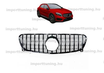Mercedes GLA X156 14-17 GT Fényes Fekete Hűtőrács
