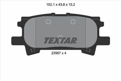 Fékbetét készlet TEXTAR 2396701 for TOYOTA, LEXUS
