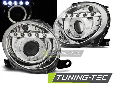 FIAT 500 07- PROJEKTOR CHROME LED Tuning-Tec Fényszóró
