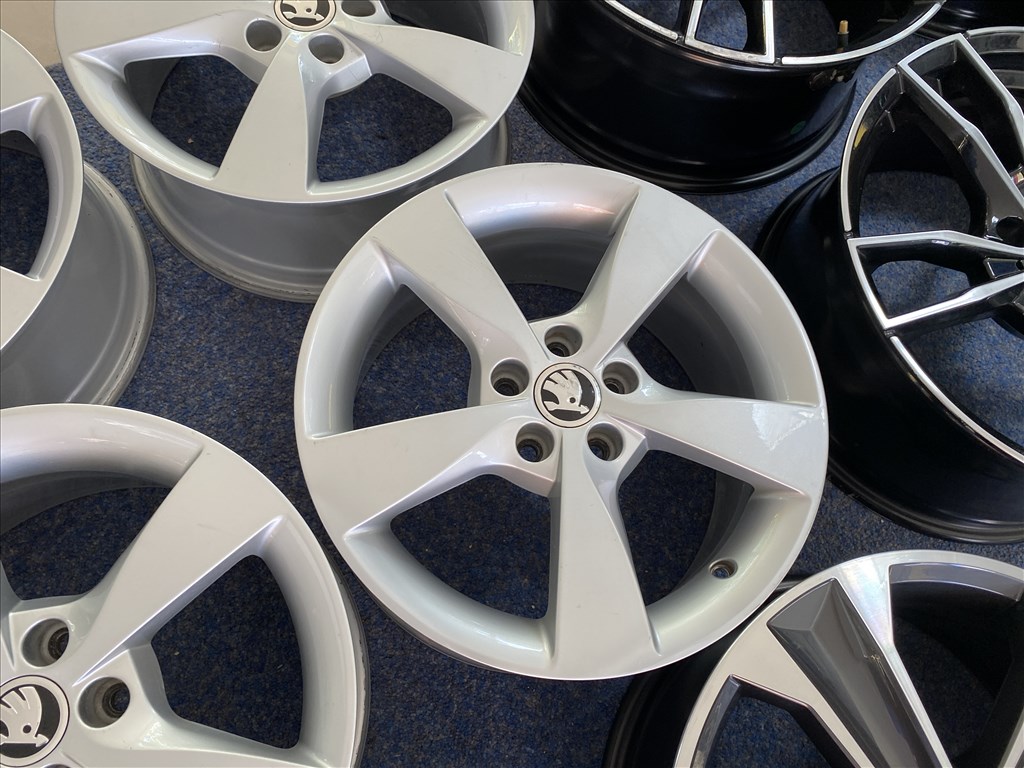 (3641) Skoda 16 gyári alufelni felni, 5x100, Rapid 5. kép