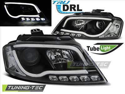 AUDI A3 8P 08-12 BLACK TUBE LIGHT DRL Tuning-Tec Fényszóró