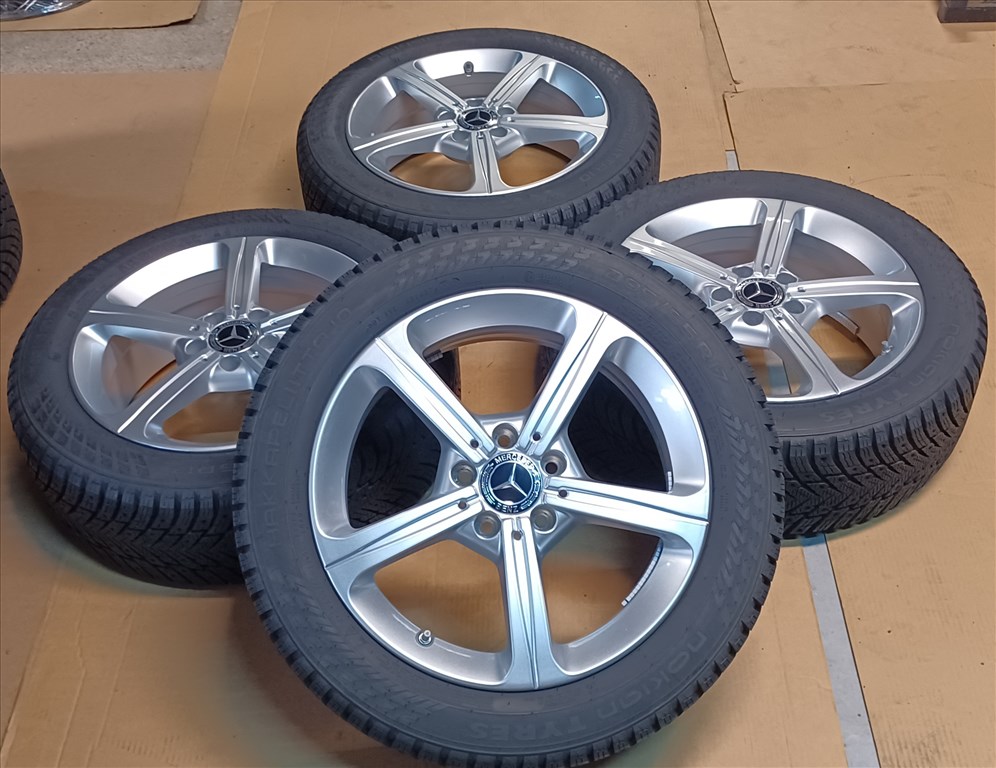 Mercedes W177 A B CLA 5x112 6,5x17 205/55 R17 téli gumikkal 4db 2. kép