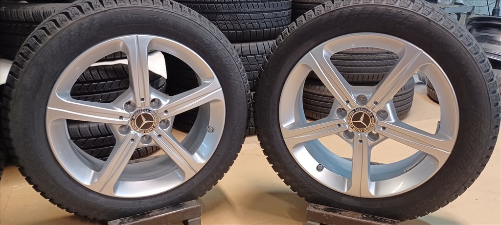 Mercedes W177 A B CLA 5x112 6,5x17 205/55 R17 téli gumikkal 4db 5. kép