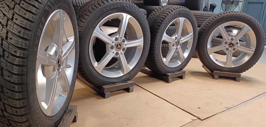 Mercedes W177 A B CLA 5x112 6,5x17 205/55 R17 téli gumikkal 4db 7. kép
