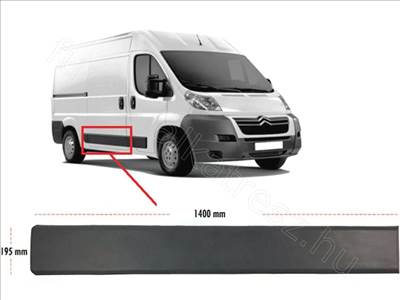 Tolóajtó díszléc  jobb  – Ducato, Jumper, Boxer (2006-2018) – AL91125, 735422720 – ALTOLINE utángyártott 735422720