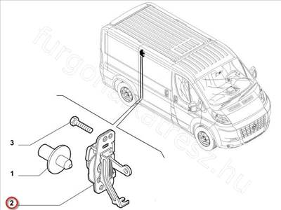 Tolóajtó felső zár - Boxer Jumper Ducato - 1344901080 53302308