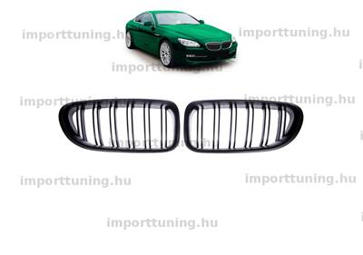 BMW 6 F13 F12 F06 2011-2018 Dual Line Matt Fekete Hűtőrács