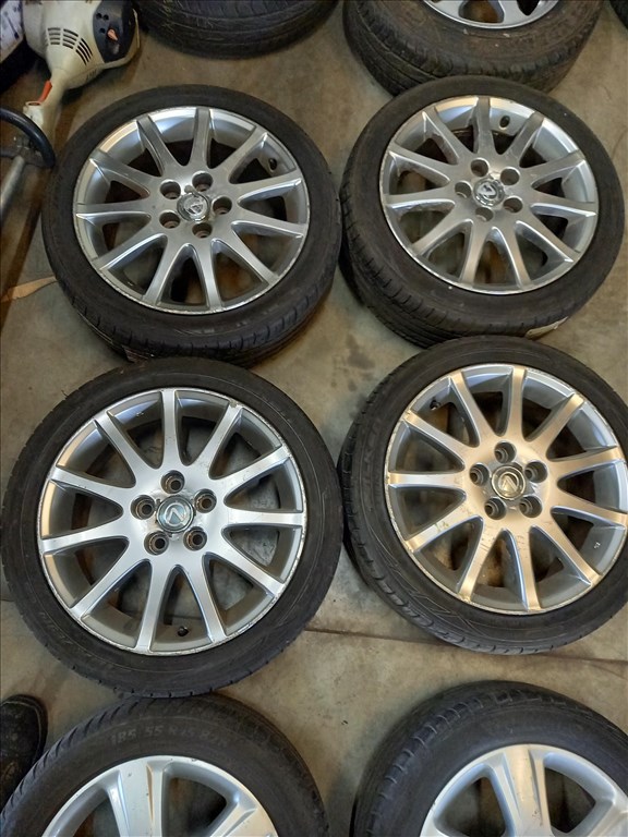  Lexus 5x114.3-as 7x17" használt (gyári felni) alufelni, rajta 215/45 használt Falken nyári gumi mxx 1. kép