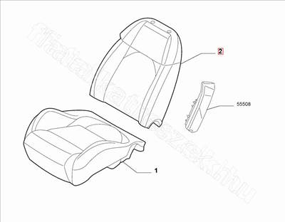 B. e. háttámla szivacs Giulietta - GIULIETTA - 51849946 -  - FIAT eredeti Eredeti új 51849946