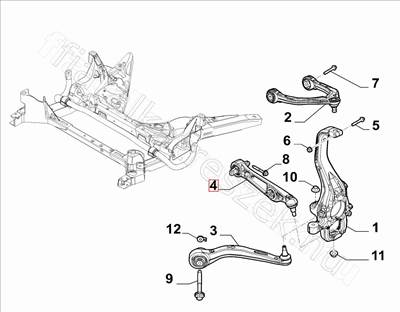 Lengőkar b.e Giulia - GIULIA - 50552625, 50545125 -  - FIAT eredeti Eredeti új 50552625