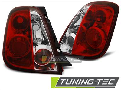 FIAT 500 07- RED WHITE  Tuning-Tec Hátsó Lámpa