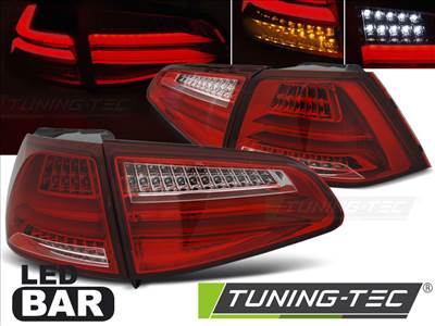 VW GOLF 7 13- RED WHITE LED BAR Tuning-Tec Hátsó Lámpa