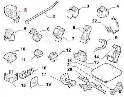 Kábel rögzítő bilincs  - JUMPER, DUCATO, BOXER - 1353449080, 6572KZ -  - FIAT eredeti Eredeti új 1353449080