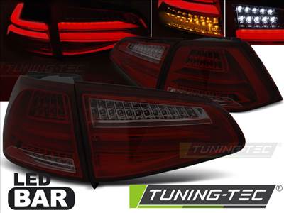 VW GOLF 7 13- RED SMOKE LED BAR Tuning-Tec Hátsó Lámpa