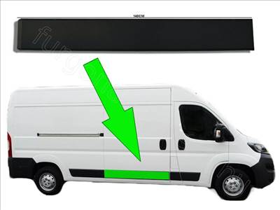 Tolóajtó díszléc fekete 18- – Ducato, Jumper, Boxer (2017-tól) – AL91147, 735684300 – ALTOLINE utángyártott 735684300