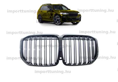 BMW X7 G07 2019- Dual Line Fényes Fekete Hűtőrács
