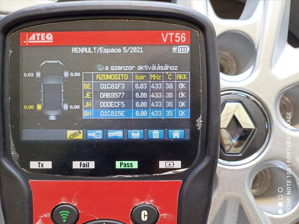 5x114,3 17" Renault használt alufelni garnitúra +TPMS (1) 10. kép