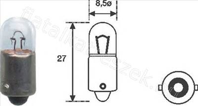 HELYZETJELZŐ IZZÓ - CHARIOT, GTV, 190, FAVORIT, GALANT, S40 - GD.12V4W -  - MAGNETI MARELLI Utángyártott új 12V4W