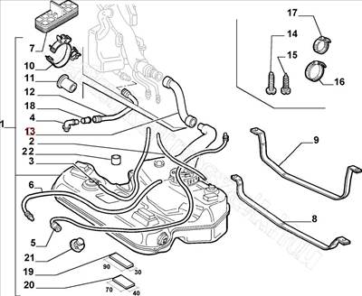Üzemanyagcső Lybra - LYBRA - 46780210 -  - FIAT eredeti Eredeti új 46780210