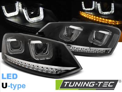 VW POLO 6R 09-03.14 U-TYPE LED BLACK Tuning-Tec Fényszóró