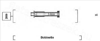GYÚJTÓKÁBEL GARN.  BRAVO-MAREA 1.8 16V - MAREA, BRAVA, PUNTO, LYBRA - GD.MSK631 -  - MAGNETI MARELLI Utángyártott új MSK631