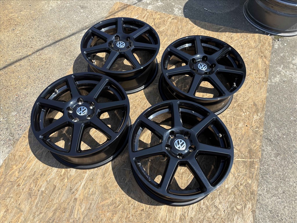 VW 17" 5x112 fekete alufelni eladó 17 coll Golf Caddy Passat 5. kép