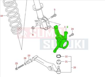 Suzuki WR+ diesel csonkállvány bal első 45151-85E50