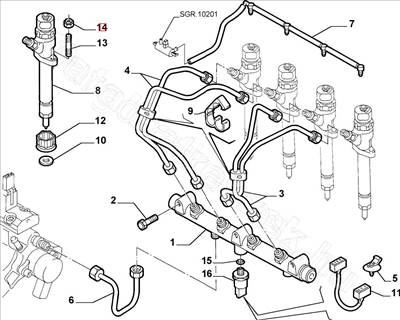 Porlasztó lefogató anya - SCUDO, ULYSSE - 9635134680 -  - FIAT eredeti Eredeti új 9635134680