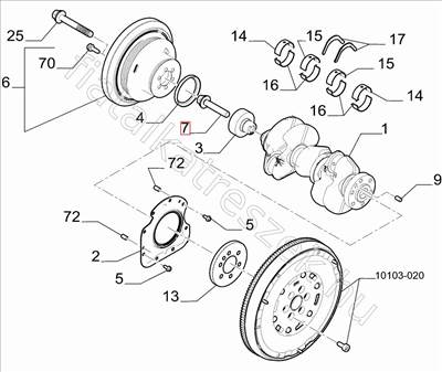 Főtengely szíjtárcsa csavar 1.2 M14X150-70 - PARTNER, RIFTER, GRAND, DS4, DS3, C1 - 9817665180 -  - FIAT eredeti Eredeti új 9817665180