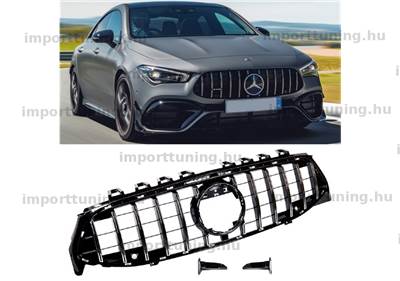 Mercedes CLA C118 X118 2019- GT Króm & Fekete PDC Hűtőrács