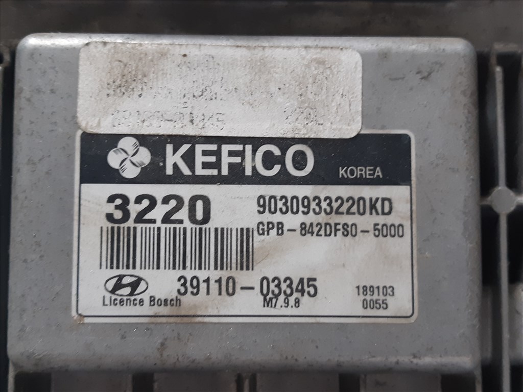 Hyundai i20 (PB) motorvezérlő-gyújtáskapcsoló, immobiliser vezérlő 3911003345  g4la8m075521 3. kép