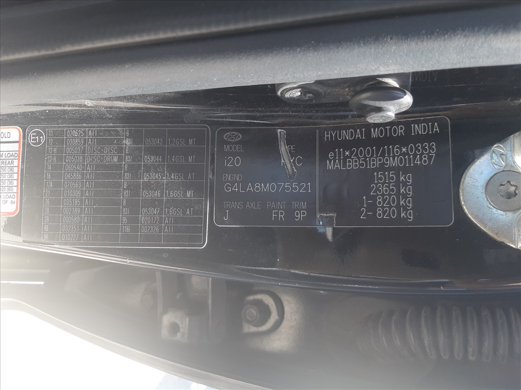 Hyundai i20 (PB) motorvezérlő-gyújtáskapcsoló, immobiliser vezérlő 3911003345  g4la8m075521 9. kép