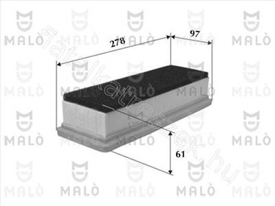 Levegőszűrő 1.2, 1.4 - FIORINO, PUNTO, MUSA, MITO, GRANDE, 500 - AK.150/0002 -  - Akron Utángyártott új 150/0002