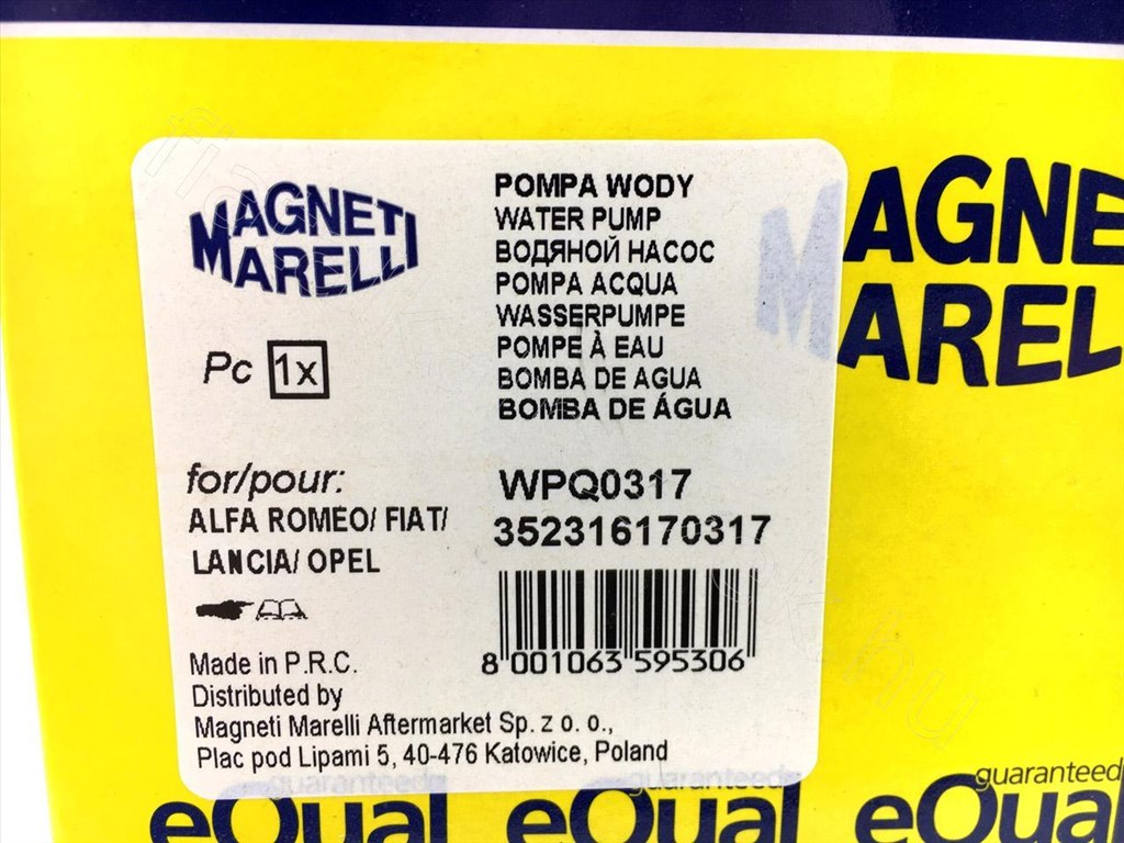 Vízpumpa - MAREA, CROMA, ZAFIRA, 156, MULTIPLA, MUSA - OE.46515970, 46515972 -  - MAGNETI MARELLI Utángyártott új 46515970 4. kép