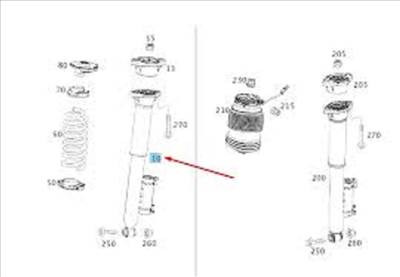 Mercedes CLS-osztály W257 W257 CLS hátsó aktív lengéscsillapító a2573201501