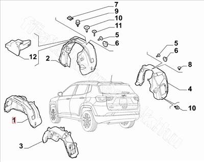 Bal első dobbetét - COMPASS - 52152062 -  - FIAT eredeti Eredeti új 52152062