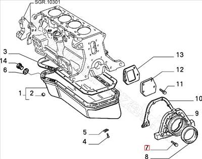 Csavar alátéttel - REGATA, GIULIA, PUNTO, GT, 146, TIPO - 11612624, 91600623 -  - FIAT eredeti Eredeti új 11612624