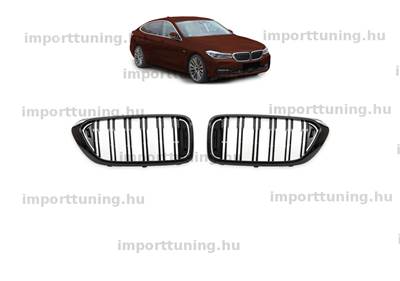 BMW 6 G32 2017-2020 Dual Line Fényes Fekete Hűtőrács 