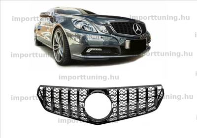 Mercedes E C207 A207 2009-2013 GT Fényes Fekete Hűtőrács