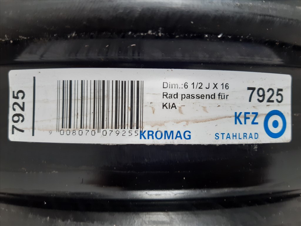  6x139.7 Kia gyári lemezfelni 6,5x16 ET46 Carnival II Hyundai H350 H1 4. kép