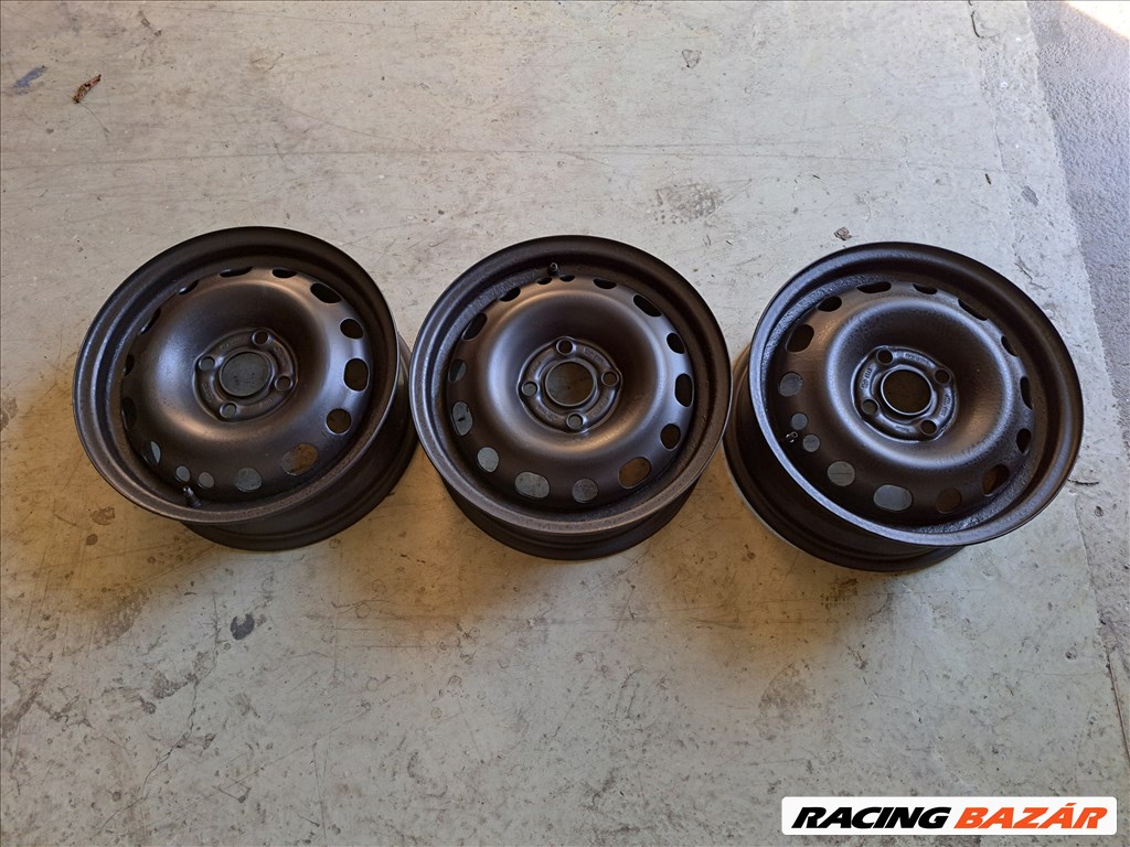 4db 4x100 14" Opel Daewoo GM Acélfelni lemezfelni Eladó!!! 5,5Jx14 H2 Agyméret 56,6  2. kép