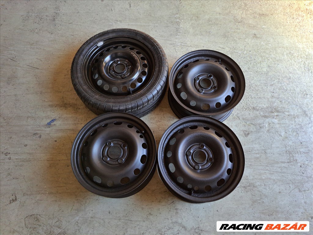 4db 4x100 14" Opel Daewoo GM Acélfelni lemezfelni Eladó!!! 5,5Jx14 H2 Agyméret 56,6  1. kép