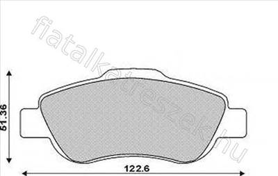 Fékbetét készlet - 500, PANDA - OE.77362689, GD.BPQ1409 -  - MAGNETI MARELLI Gyári beszállítói új 77362689